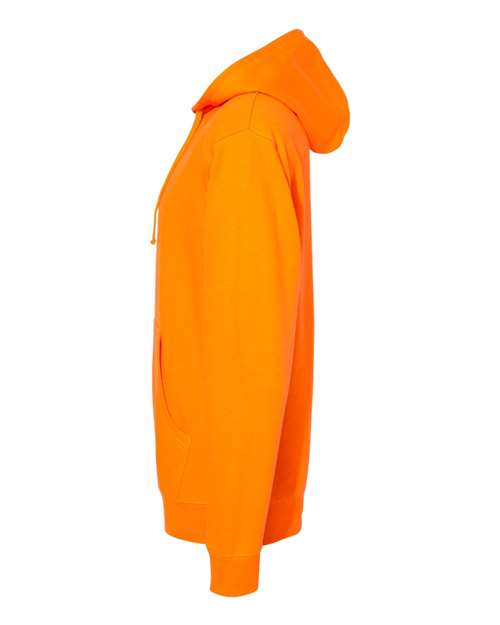 Independent Trading Co. Midweight Hooded Sweatshirt SS4500 Safety Orange Custom Embroidered Business Logo