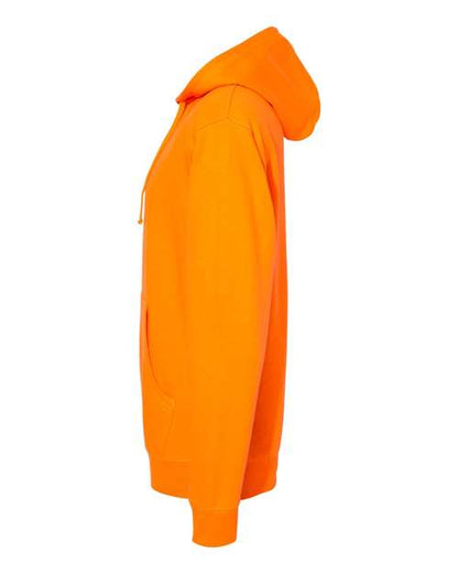 Independent Trading Co. Midweight Hooded Sweatshirt SS4500 Safety Orange Custom Embroidered Business Logo