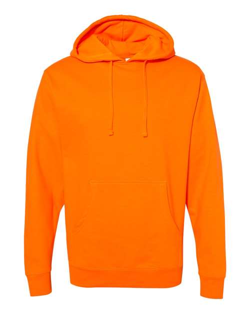 Independent Trading Co. Midweight Hooded Sweatshirt SS4500 Safety Orange Custom Embroidered Business Logo