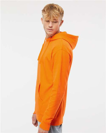 Independent Trading Co. Midweight Hooded Sweatshirt SS4500 Safety Orange Custom Embroidered Business Logo