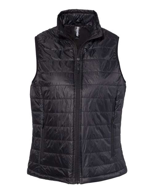 Independent Trading Co. Women's Puffer Vest EXP220PFV Custom Embroidered Business Logo