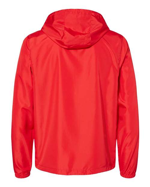 Independent Trading Co. Lightweight Windbreaker Full-Zip Jacket EXP54LWZ Red Custom Embroidered Business Logo
