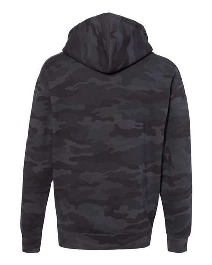 Independent Trading Co. Heavyweight Hooded Sweatshirt IND4000 Black Custom Embroidered Business Logo