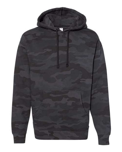 Independent Trading Co. Heavyweight Hooded Sweatshirt IND4000 Black Custom Embroidered Business Logo