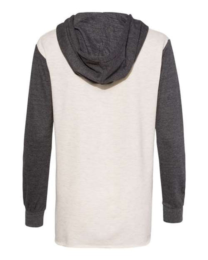 MV Sport Women’s French Terry Hooded Pullover with Colorblocked Sleeves W20145