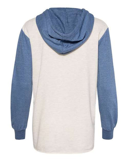 MV Sport Women’s French Terry Hooded Pullover with Colorblocked Sleeves W20145