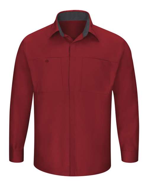 Red Kap Men's Performance Plus Long Sleeve Shirt with OilBlok Technology SY32
