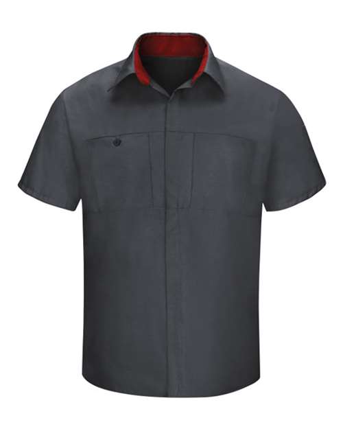 Red Kap Men's Tall Performance Plus Short Sleeve Shirt with Oilblok Technology SY42T