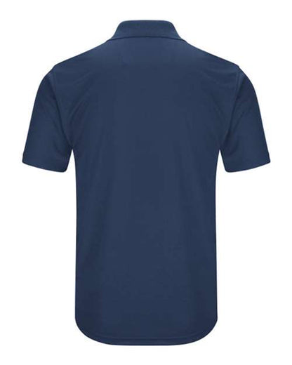 Red Kap Short Sleeve Performance Knit Pocket Polo SK98 Navy Custom Embroidered Business Logo