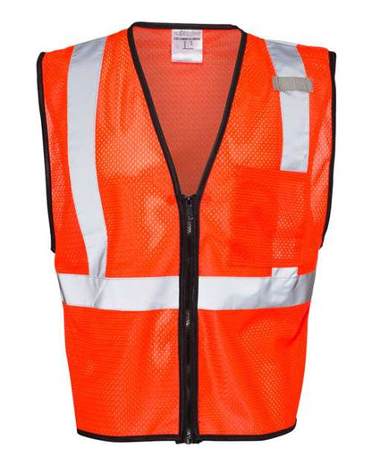 Kishigo Single Pocket Zipper Mesh Class 2 Vest 1519-1520