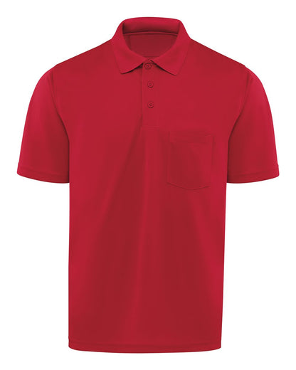 Red Kap Short Sleeve Performance Knit Pocket Polo SK98 Red