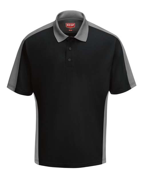 Red Kap Short Sleeve Performance Knit Two Tone Polo SK54 Custom Embroidered Business Logo