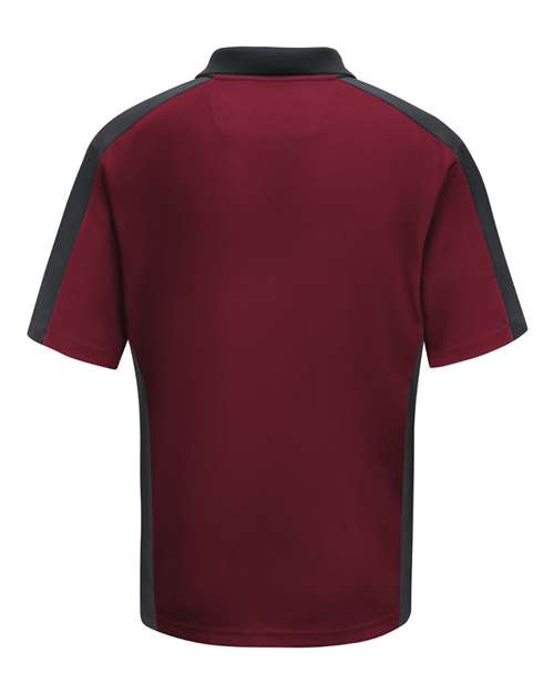 Red Kap Short Sleeve Performance Knit Two Tone Polo SK54 Custom Embroidered Business Logo