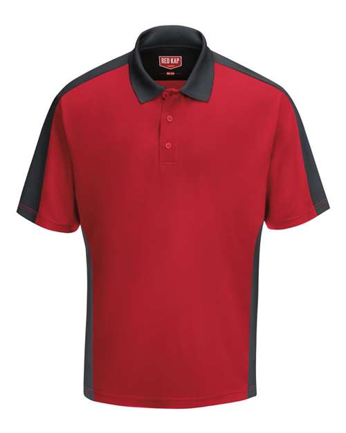 Red Kap Short Sleeve Performance Knit Two Tone Polo SK54 Custom Embroidered Business Logo