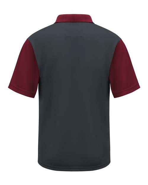 Red Kap Short Sleeve Performance Knit Color-Block Polo SK56 Custom Embroidered Business Logo