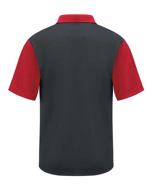 Red Kap Short Sleeve Performance Knit Color-Block Polo SK56 Custom Embroidered Business Logo