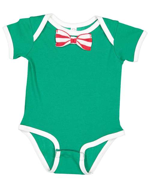 Rabbit Skins Baby Rib Infant Bow Tie Bodysuit 4407