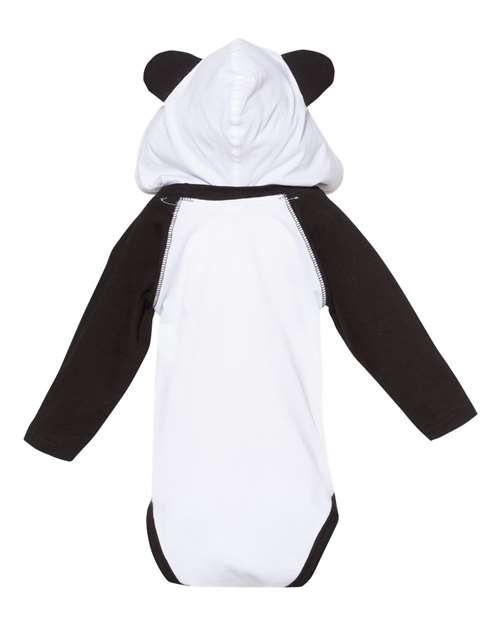 Rabbit Skins Fine Jersey Infant Character Hooded Long Sleeve Bodysuit with Ears 4418