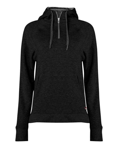 Badger Women's FitFlex French Terry Quarter-Zip Hooded Pullover 8008