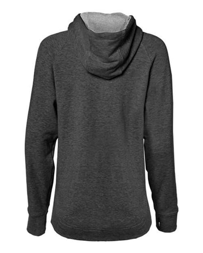 Custom EmbroideredBadger Women's FitFlex French Terry Quarter-Zip Hooded Pullover 8008 Charcoal
