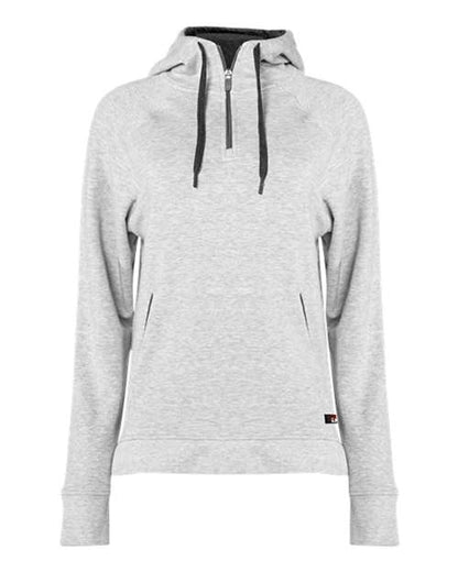 Badger Women's FitFlex French Terry Quarter-Zip Hooded Pullover 8008