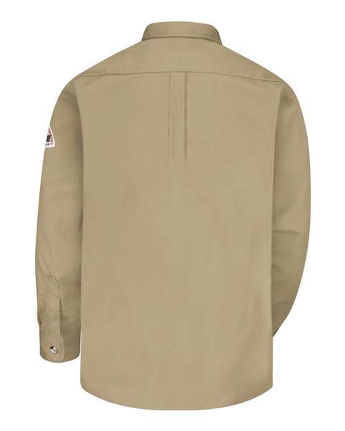 Custom EmbroideredBulwark Men's Midweight Dress Uniform Shirt 7267 Khaki