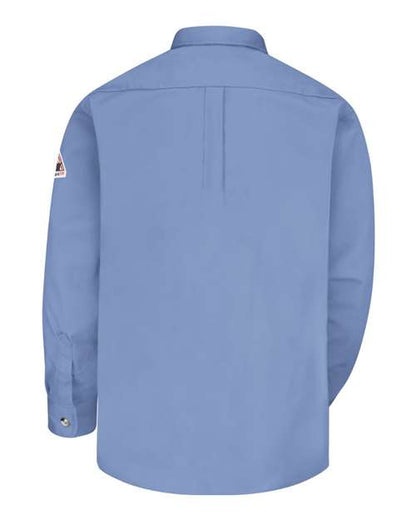 Custom EmbroideredBulwark Men's Midweight Dress Uniform Shirt 7267 Light Blue