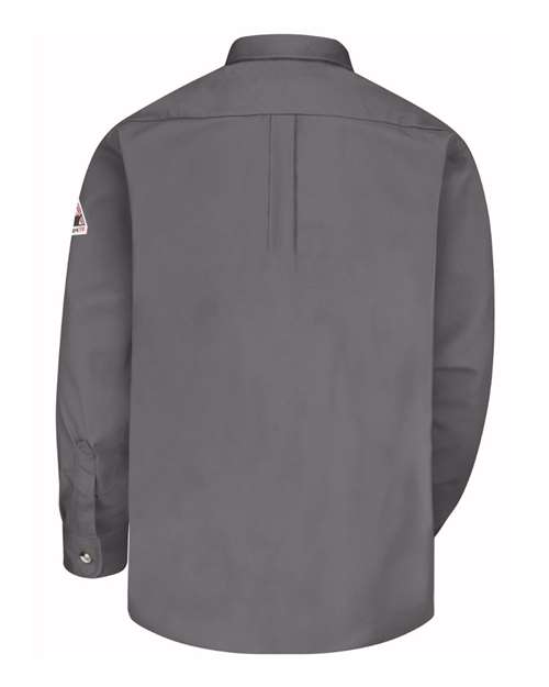 Custom EmbroideredBulwark Men's Midweight Dress Uniform Shirt 7267 Grey