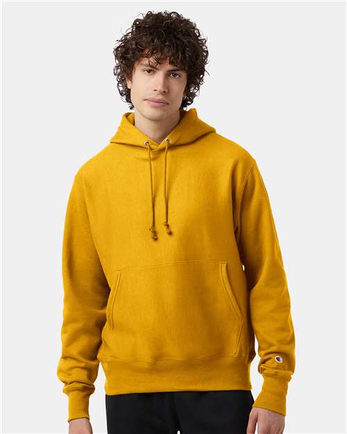 Custom Embroidered  Champion Reverse Weave® Hooded Sweatshirt S101 C Gold