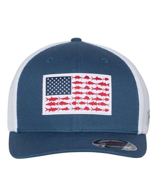 Columbia PFG Fish Flag Mesh™ Flexfit® Cap 183681 Custom Embroidered Business Logo