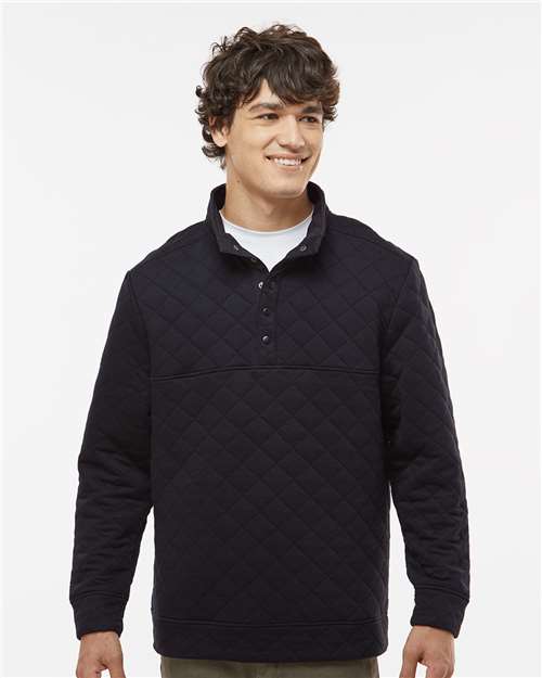Custom Embroidered  J. America Quilted Snap Pullover 8890  
