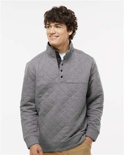 Custom Embroidered  J. America Quilted Snap Pullover 8890  