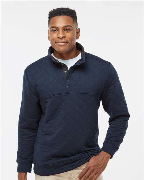 Custom Embroidered  J. America Quilted Snap Pullover 8890  