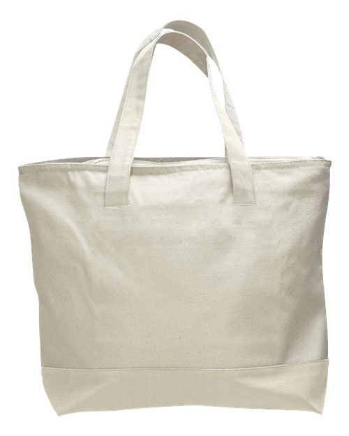 Q-Tees 19L Zippered Tote Q1300 Custom Embroidered Business Logo