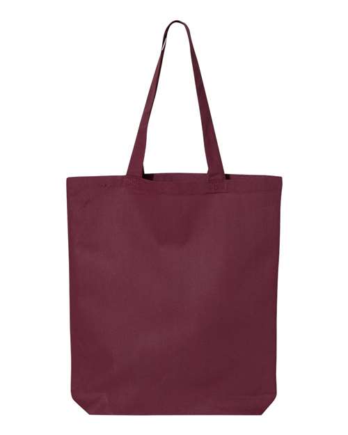 Q-Tees 12L Economical Tote QTBG Custom Embroidered Business Logo