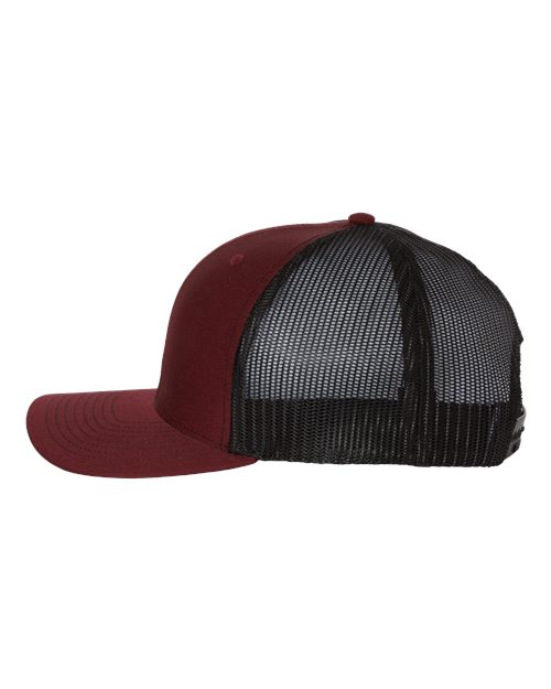 Richardson Snapback Trucker Cap 112 Cardinal/ Black Custom Embroidered Business Logo