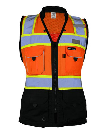 Kishigo Women's Premium Black Series Heavy Duty Surveyors Vest 8120