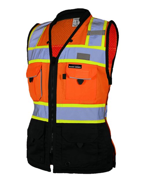 Kishigo Women's Premium Black Series Heavy Duty Surveyors Vest 8120