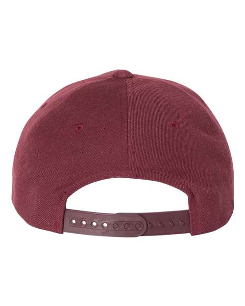 YP Classics Premium Five-Panel Curved Visor Snapback Cap 5789M Custom Embroidered Business Logo