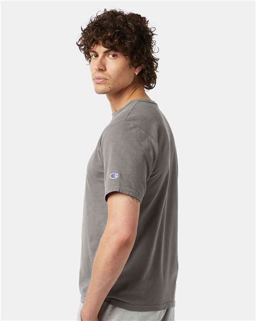 Champion Garment-Dyed T-Shirt CD100 Custom Embroidered Business Logo