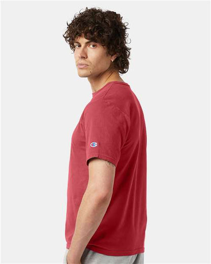 Champion Garment-Dyed T-Shirt CD100 Custom Embroidered Business Logo