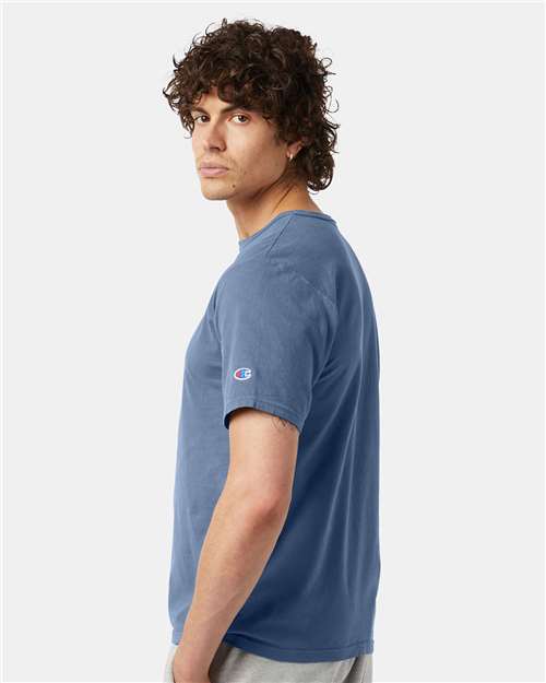 Champion Garment-Dyed T-Shirt CD100 Custom Embroidered Business Logo
