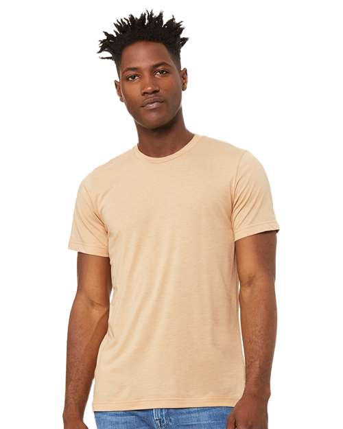 Custom Embroidered  BELLA + CANVAS Triblend Tee 3413 Sand Dune Triblend