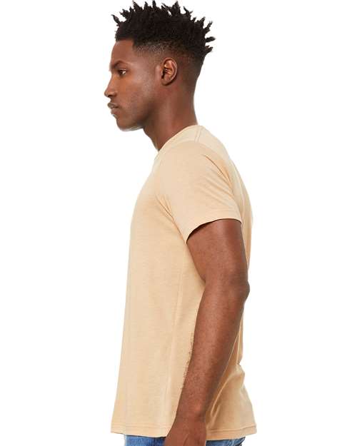 BELLA + CANVAS Triblend Tee 3413 Sand Dune Triblend Custom Embroidered Business Logo