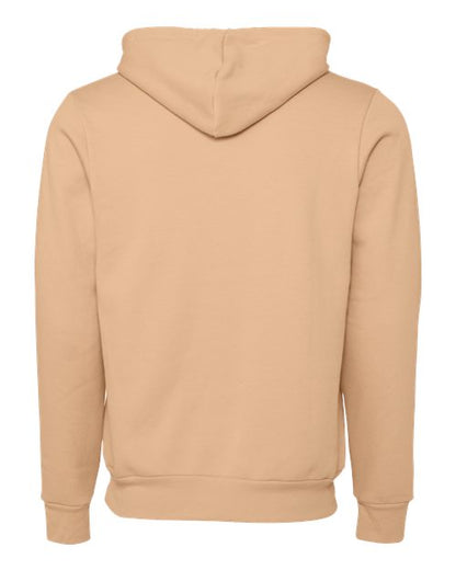 BELLA + CANVAS Sponge Fleece Hoodie 3719 Heather Sand Dune Custom Embroidered Business Logo