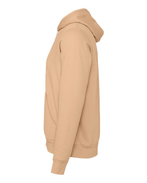 BELLA + CANVAS Sponge Fleece Hoodie 3719 Heather Sand Dune Custom Embroidered Business Logo