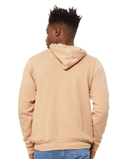 BELLA + CANVAS Sponge Fleece Hoodie 3719 Heather Sand Dune Custom Embroidered Business Logo