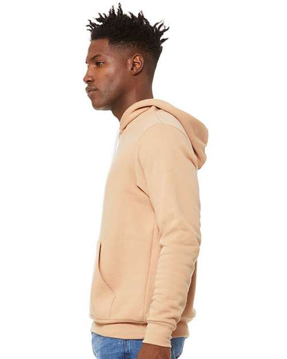 BELLA + CANVAS Sponge Fleece Hoodie 3719 Heather Sand Dune Custom Embroidered Business Logo