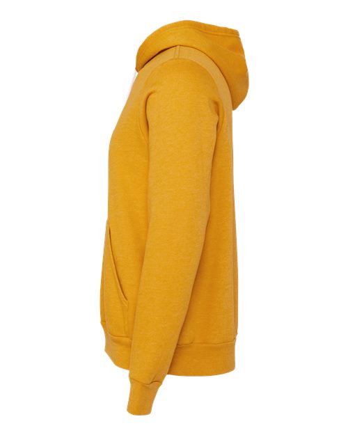 BELLA + CANVAS Sponge Fleece Hoodie 3719 Heather Mustard Custom Embroidered Business Logo