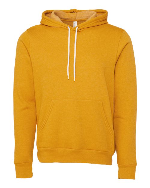 BELLA + CANVAS Sponge Fleece Hoodie 3719 Heather Mustard Custom Embroidered Business Logo